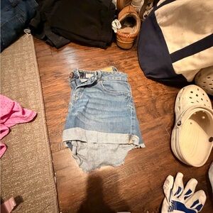 Aeropostale Blue Denim Midi Shorts